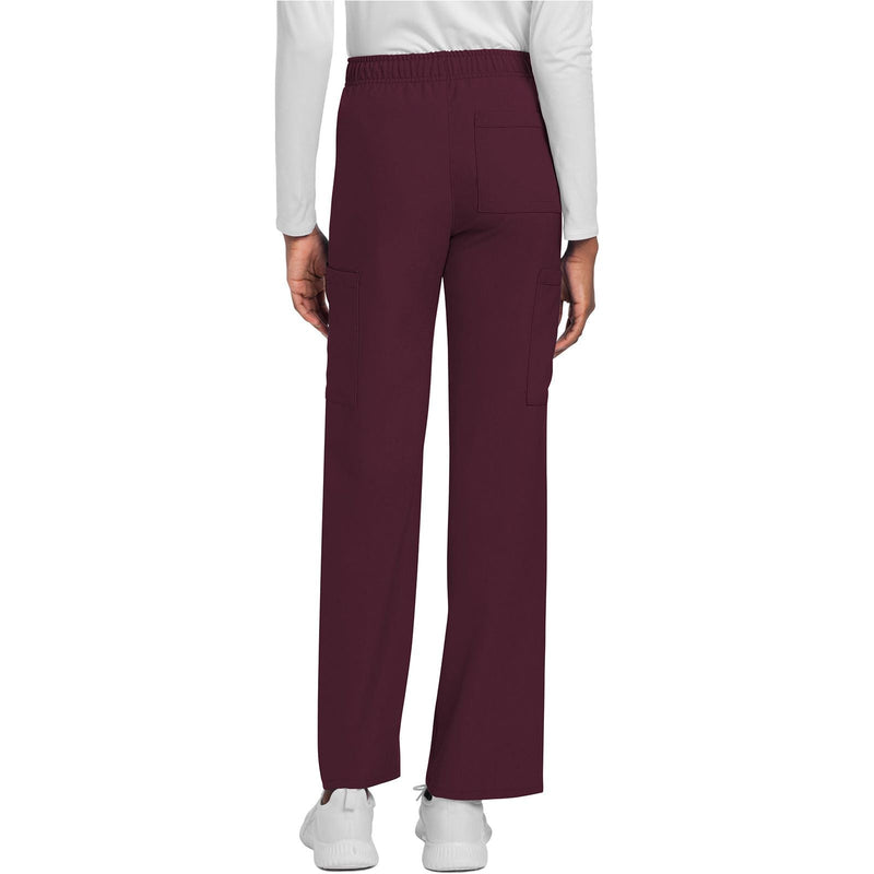 wine - Unisex Mid Rise Drawstring Straight Pant