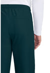 Caribbean Blue - Unisex Mid Rise Drawstring Straight Scrub Pants – Tall (View 3)