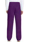 Eggplant - Unisex Mid Rise Drawstring Straight Scrub Pants – Tall (Back)