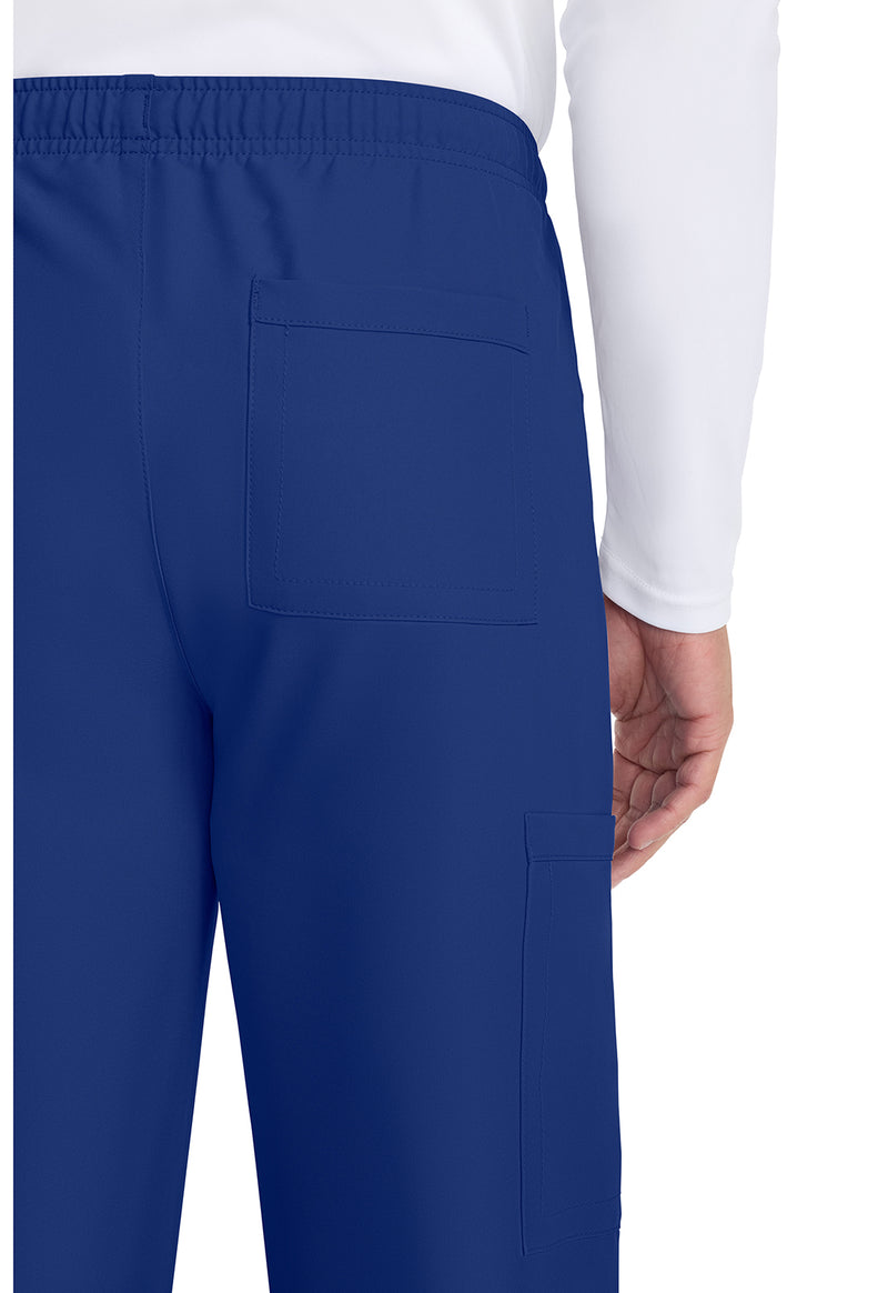 Galaxy Blue - Unisex Mid Rise Drawstring Straight Scrub Pants – Tall (View 3)