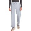 grey - Unisex Mid Rise Drawstring Straight Pant