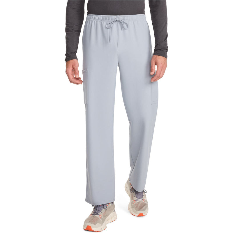 grey - Unisex Mid Rise Drawstring Straight Pant