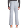 grey - Unisex Mid Rise Drawstring Straight Pant
