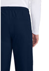 Navy - Unisex Mid Rise Drawstring Straight Scrub Pants – Tall (View 2)