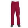 red - Unisex Mid Rise Drawstring Straight Pant