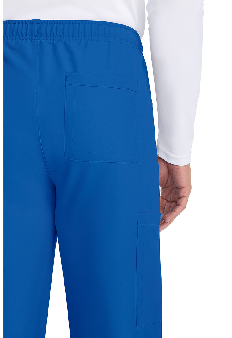 Royal - Unisex Mid Rise Drawstring Straight Scrub Pants – Tall (View 3)