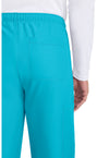 Turquoise - Unisex Mid Rise Drawstring Straight Scrub Pants – Tall (View 3)