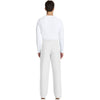 white - Unisex Mid Rise Drawstring Straight Pant