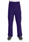 Grape - Unisex Mid Rise Drawstring Straight Scrub Pants