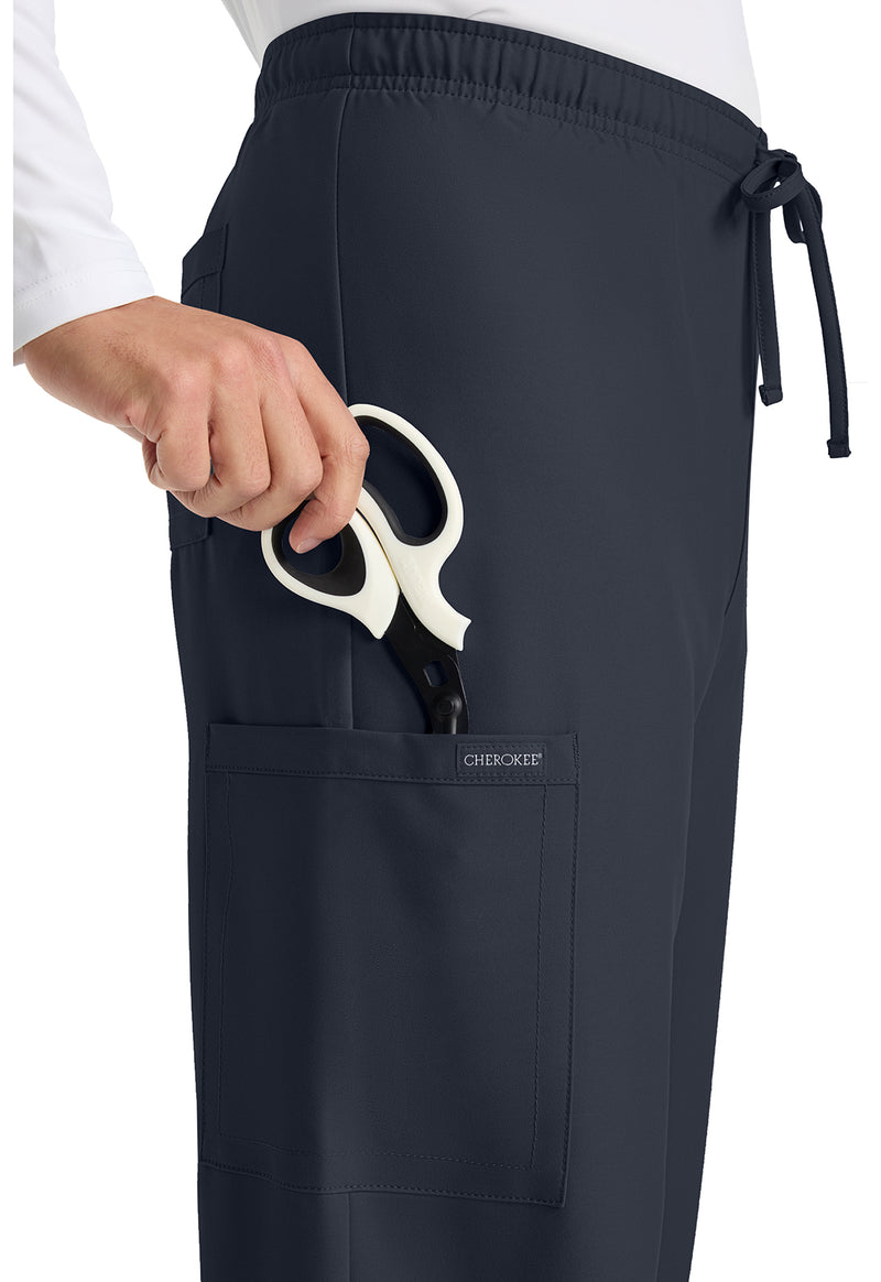 pewter - Unisex Mid Rise Drawstring Straight Pant (View 2)