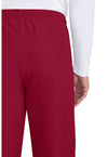 red - Unisex Mid Rise Drawstring Straight Pant (View 3)