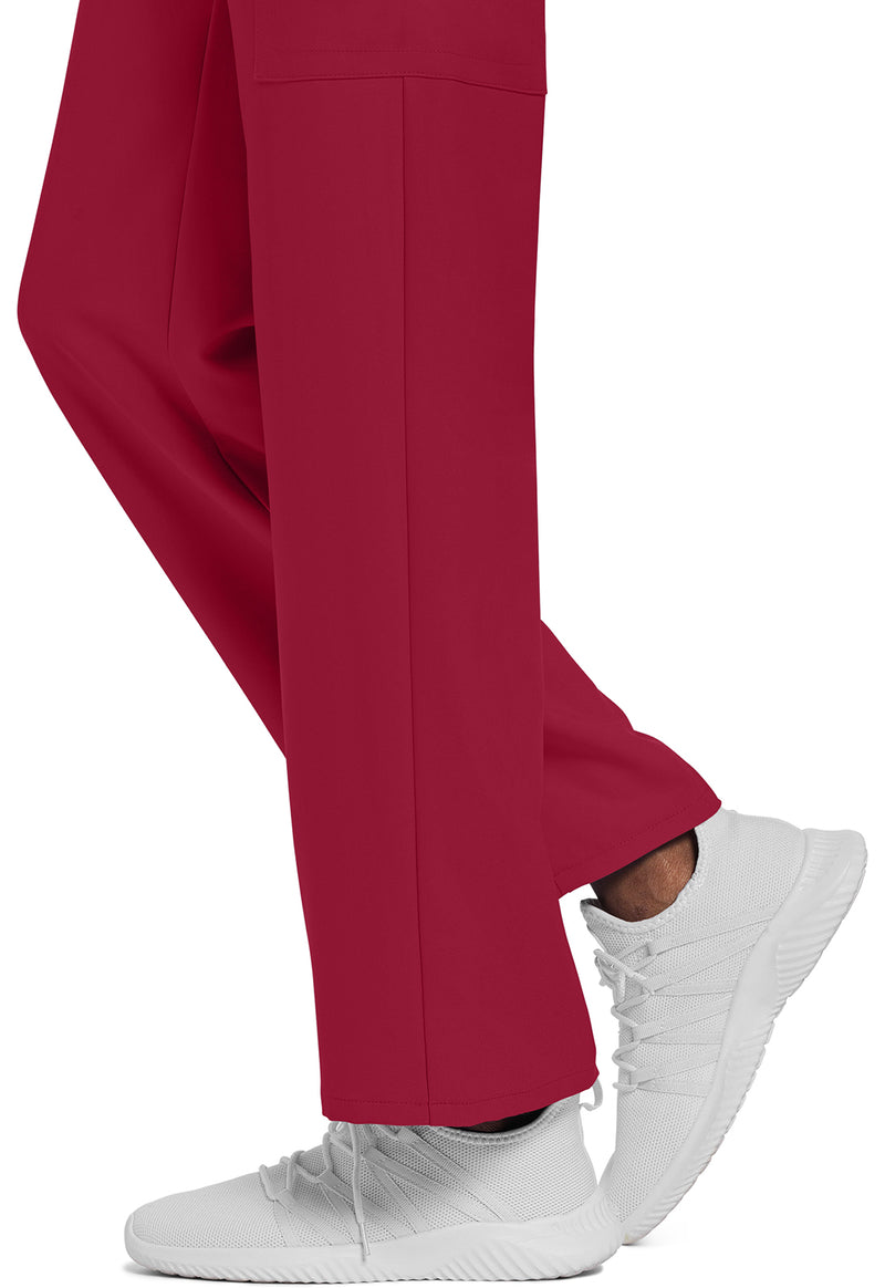 red - Unisex Mid Rise Drawstring Straight Pant (View 4)