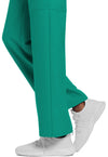 teal blue - Unisex Mid Rise Drawstring Straight Pant (View 4)