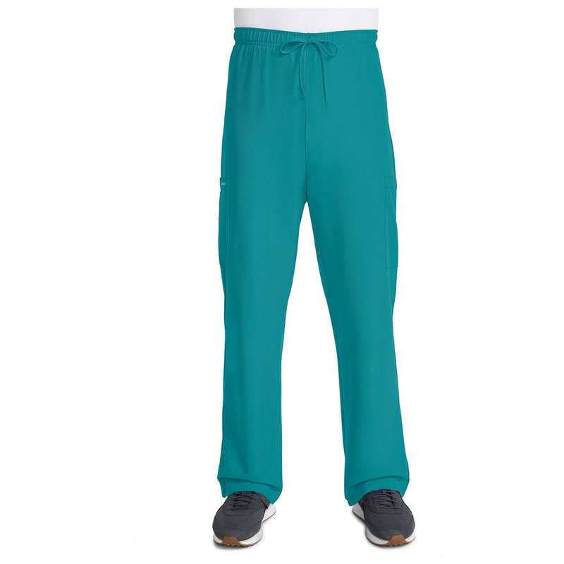 teal blue - Unisex Mid Rise Drawstring Straight Pant