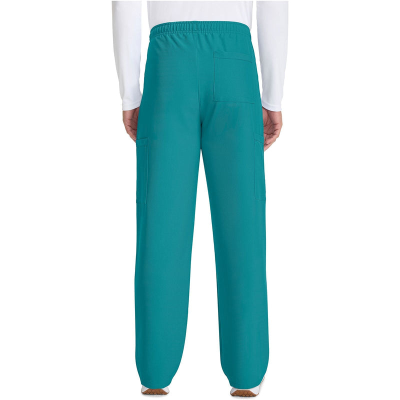 teal blue - Unisex Mid Rise Drawstring Straight Pant