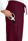 wine - Unisex Mid Rise Drawstring Straight Pant (View 2)