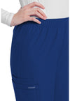 Galaxy Blue - Women's Mid Rise Pull-on Slim Leg Cargo Scrub Pants – Petite (View 2)