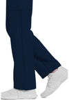 Navy - Women's Mid Rise Pull-on Slim Leg Cargo Scrub Pants – Petite (View 4)