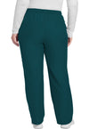 Caribbean Blue - Women's Mid Rise Pull-on Slim Leg Cargo Scrub Pants – Tall (Back)