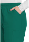 Hunter Green - Women's Mid Rise Pull-on Slim Leg Cargo Scrub Pants – Tall (View 2)