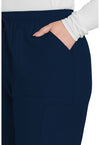 Navy - Women's Mid Rise Pull-on Slim Leg Cargo Scrub Pants – Tall (View 2)