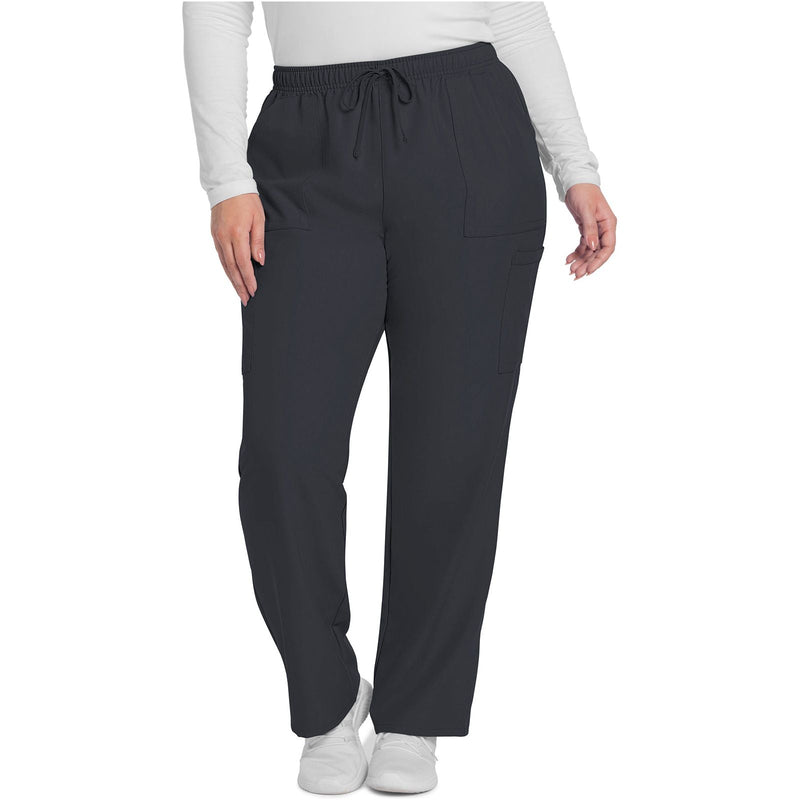 pewter - Mid Rise Pull-on Slim Leg Cargo Pant