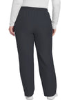 Pewter - Women's Mid Rise Pull-on Slim Leg Cargo Scrub Pants – Tall (Back)