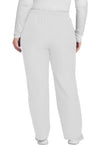 White - Women's Mid Rise Pull-on Slim Leg Cargo Scrub Pants – Tall (Back)