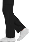 Black - Women's Mid Rise Pull-on Slim Leg Cargo Scrub Pants – Regular (View 4)