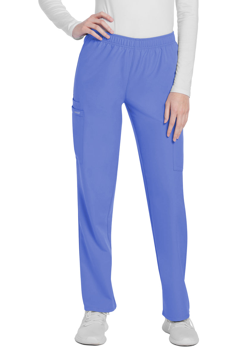Ciel Blue - Cherokee WW Originals Ultra Women Scrub Pants - Front View
