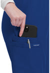 Galaxy Blue - Women's Mid Rise Pull-on Slim Leg Cargo Scrub Pants – Regular (View 3)