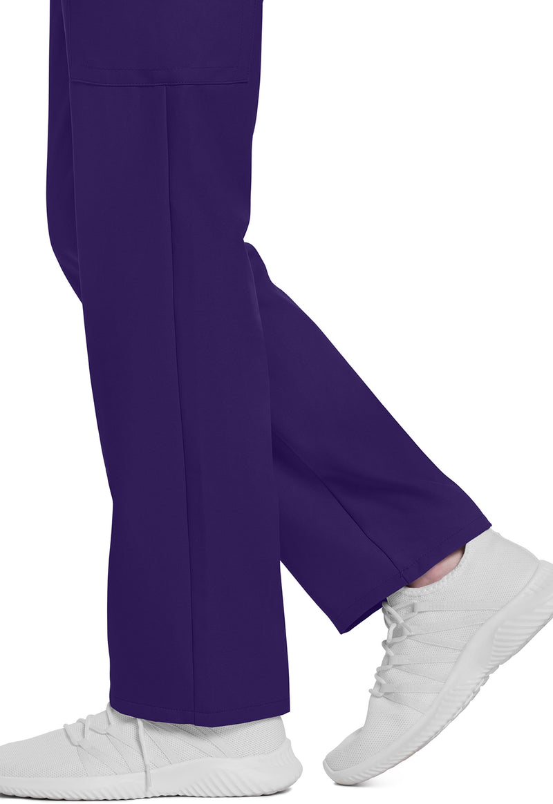 Grape - Women's Mid Rise Pull-on Slim Leg Cargo Scrub Pants – Regular (View 4)