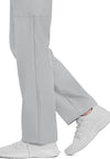 Grey - Women's Mid Rise Pull-on Slim Leg Cargo Scrub Pants – Regular (View 4)