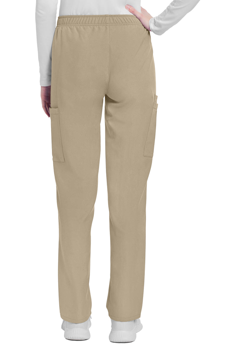 Khaki - Cherokee WW Originals Ultra Women Scrub Pants - Back View