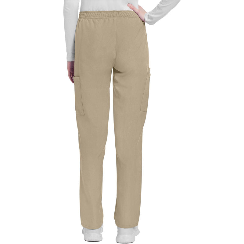 khaki - Mid Rise Pull-on Slim Leg Cargo Pant
