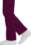 Wine - Women's Mid Rise Pull-on Slim Leg Cargo Scrub Pants – Regular (View 4)