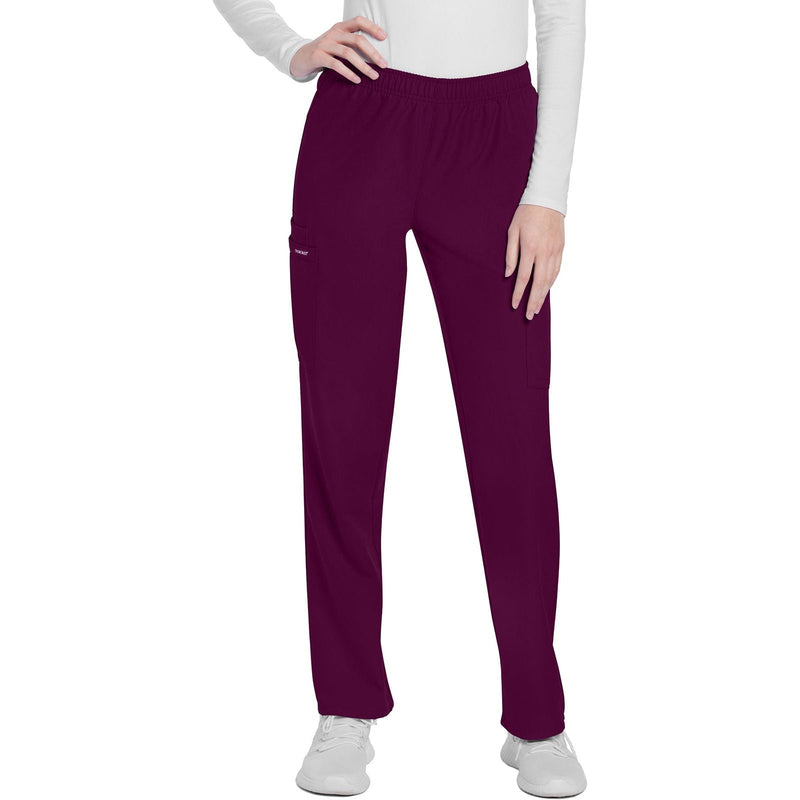 wine - Mid Rise Pull-on Slim Leg Cargo Pant