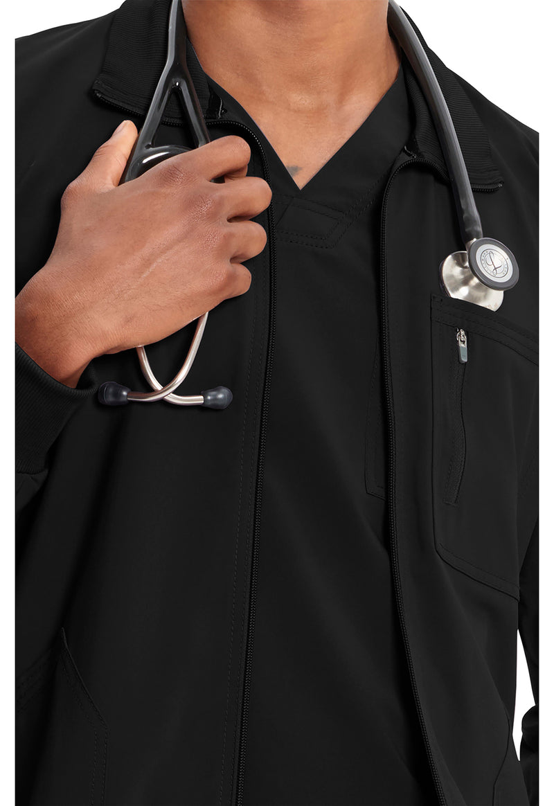 black - Men's Zip Front Jacket (View 3)