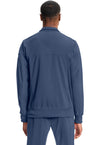 navy - Men's Zip Front Jacket (Back)