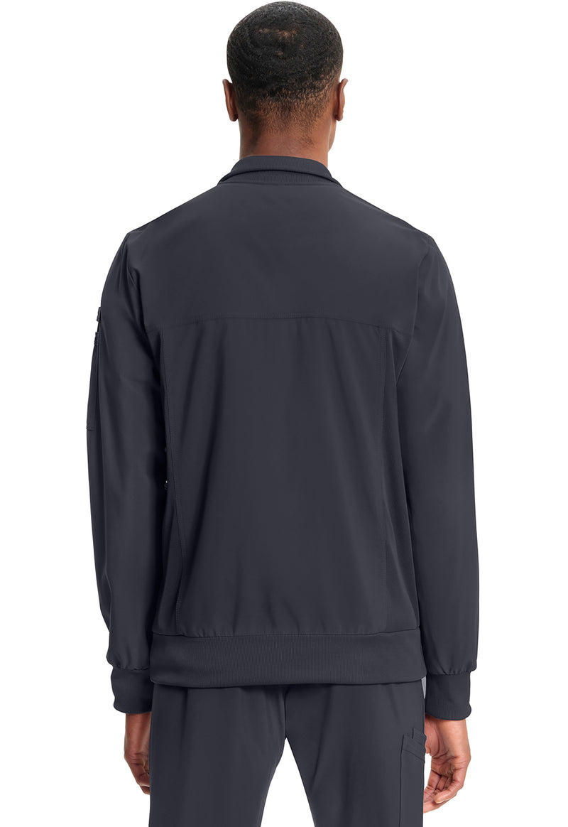 pewter - Men's Zip Front Jacket (Back)