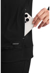 Black - Women's Zip-Up Warm-Up Scrub Jacket (View 4)