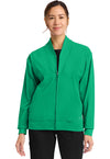Green Apple - Cherokee Achieve Women Scrub Jacket - Front View