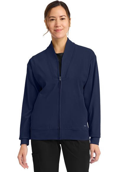 Women's Zip-Up Warm-Up Scrub Jacket