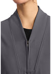 Pewter - Women's Zip-Up Warm-Up Scrub Jacket (View 3)