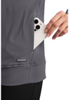 Pewter - Women's Zip-Up Warm-Up Scrub Jacket (View 4)