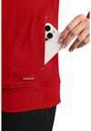RED - Women's Zip-Up Warm-Up Scrub Jacket (View 4)