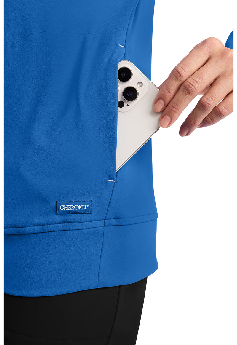 Royal - Women's Zip-Up Warm-Up Scrub Jacket (View 4)