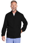 Black - Cherokee WW Originals Ultra Men Scrub Jacket - Front View