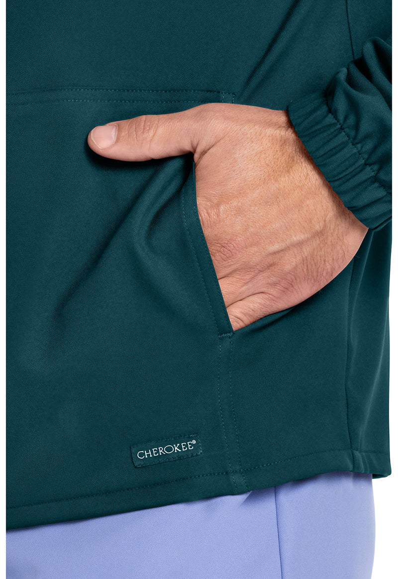 Caribbean Blue - Men's Zip Front Scrub Jacket (View 3)