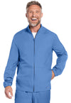 Ciel Blue - Cherokee WW Originals Ultra Men Scrub Jacket - Front View